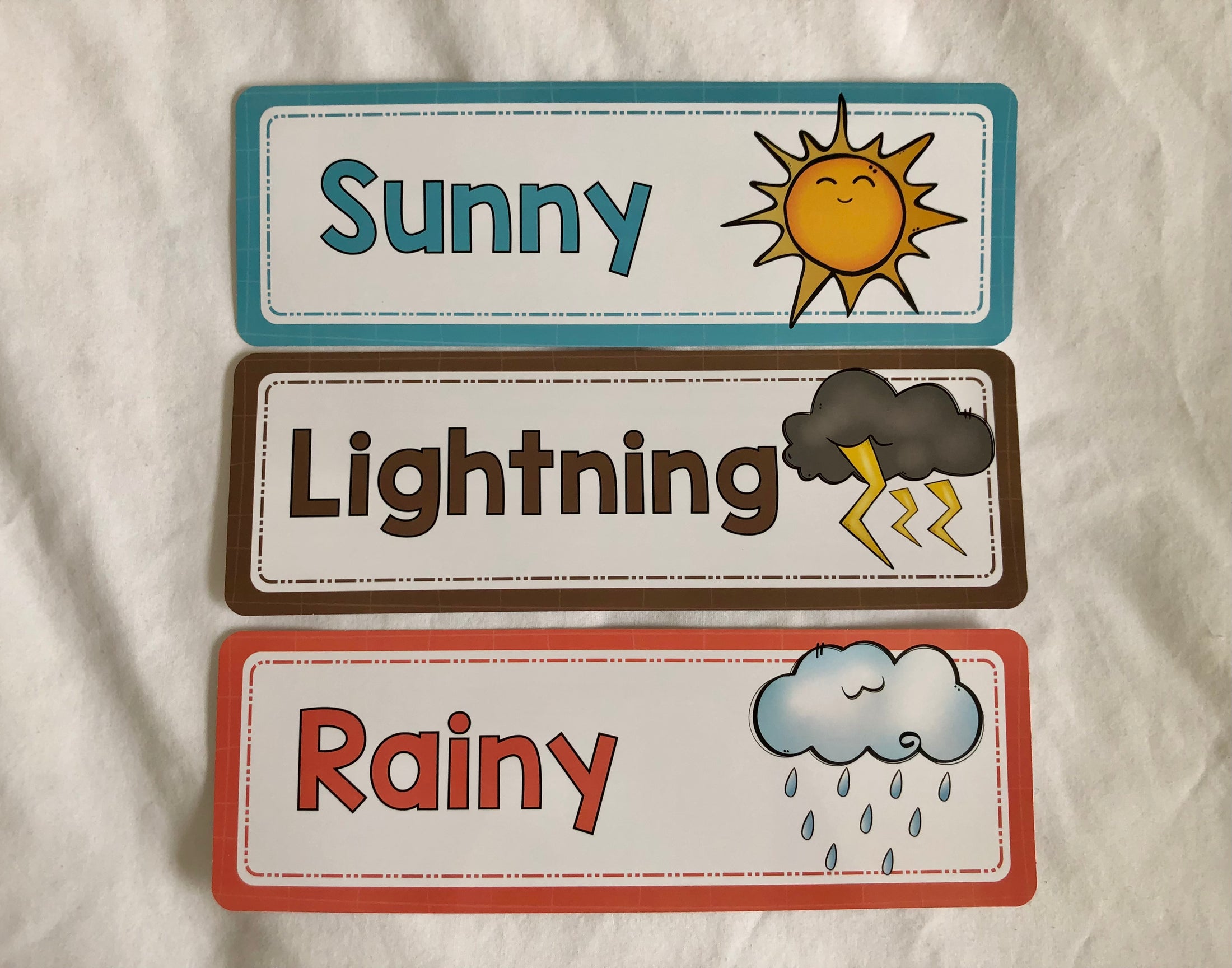 The Weather Flashcards 16 pcs with Digital “The Weather” Poster