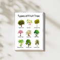 Load image into Gallery viewer, Types of Fruit Tree Digital Poster
