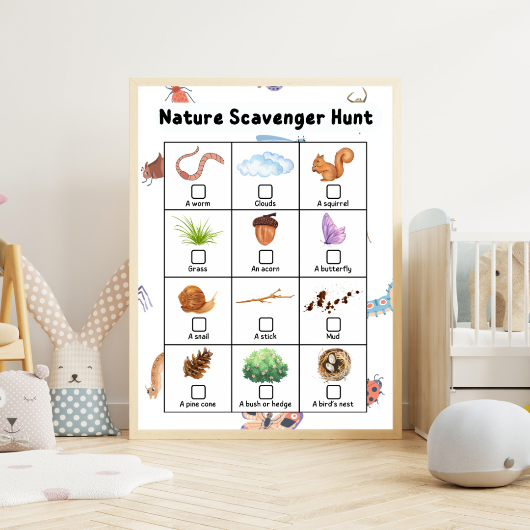 Nature Scavenger Hunt, Set of 3, Digital Posters