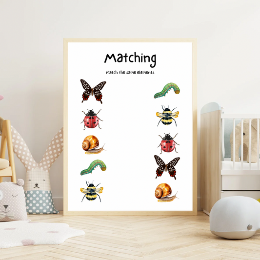 Matching Activity, 3 pcs, Digital Posters