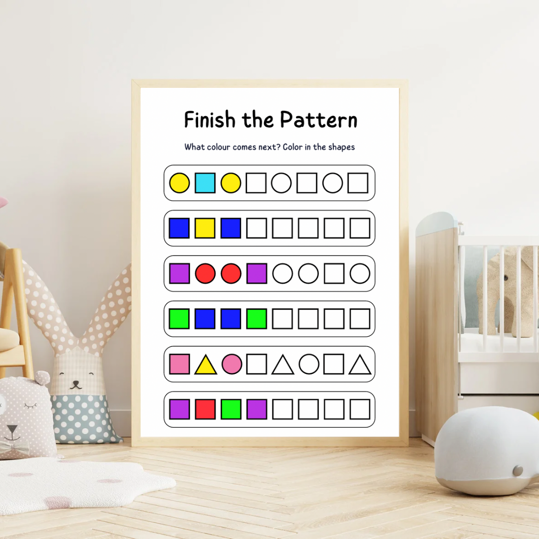 Finish the Pattern Activity, 3 pcs, Digital Posters