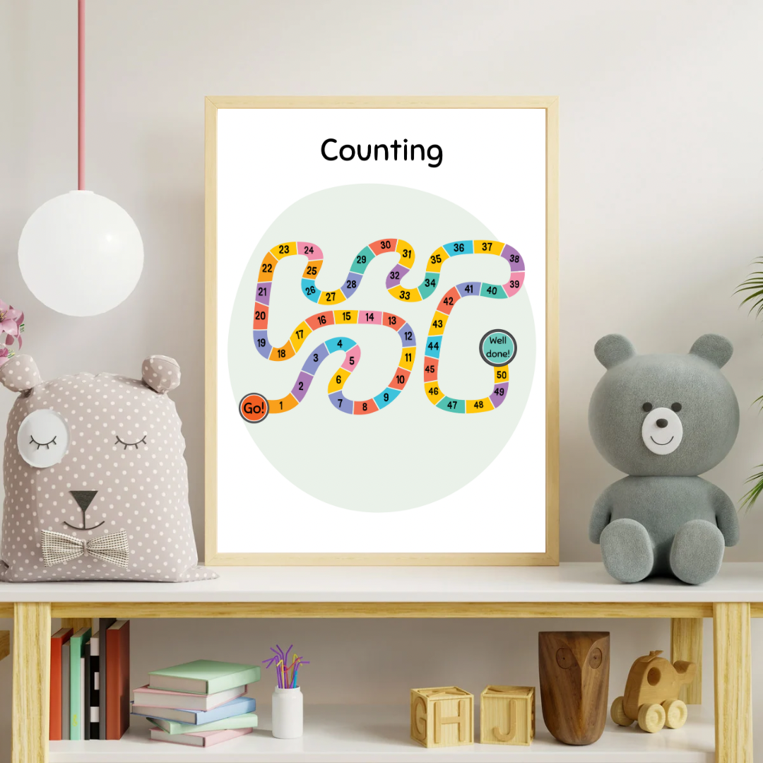 Counting Snake Digital Poster