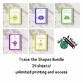 Load image into Gallery viewer, Trace the Shapes Bundle, 14 pcs, Digital Posters
