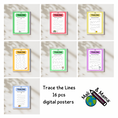 Load image into Gallery viewer, Trace the Lines Bundle, 16 pcs, Digital Posters
