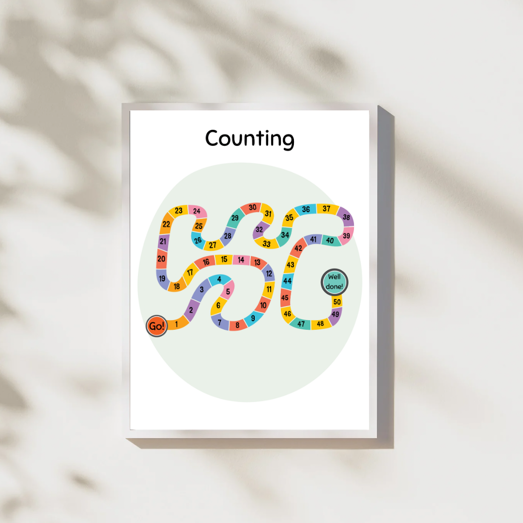 Counting Snake Digital Poster