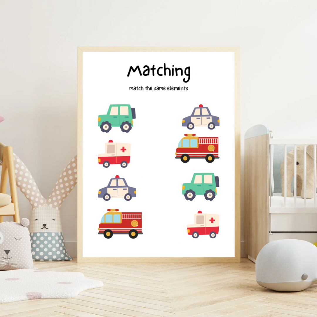 Matching Activity, 3 pcs, Digital Posters