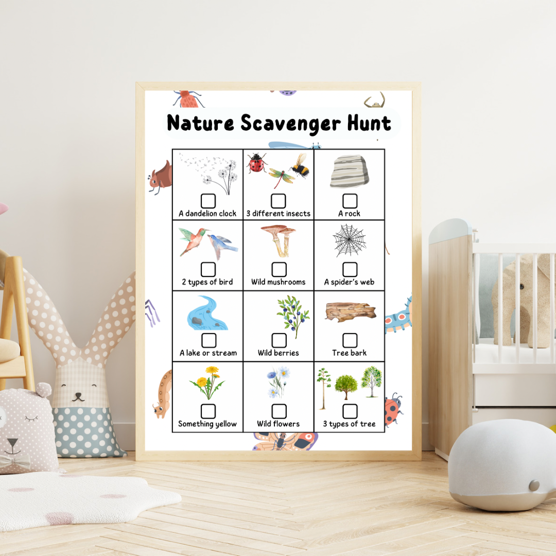 Nature Scavenger Hunt, Set of 3, Digital Posters