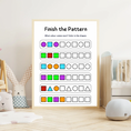 Load image into Gallery viewer, Finish the Pattern Activity, 3 pcs, Digital Posters
