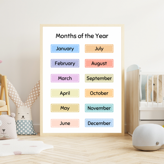 Months of the Year Digital Poster