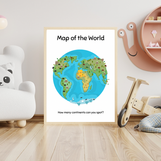 Map of the World Digital Poster