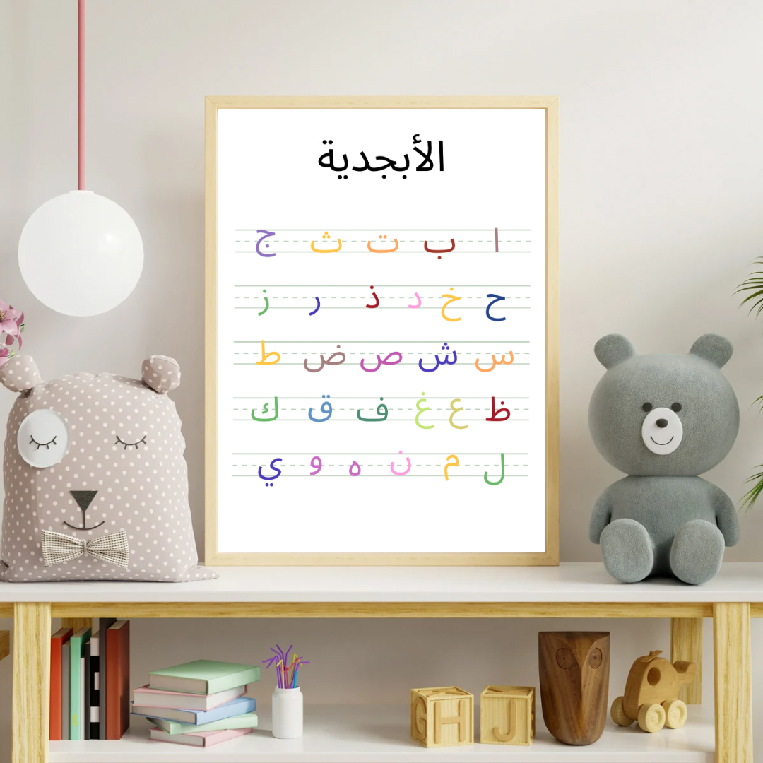 The Alphabet in Arabic Digital Poster