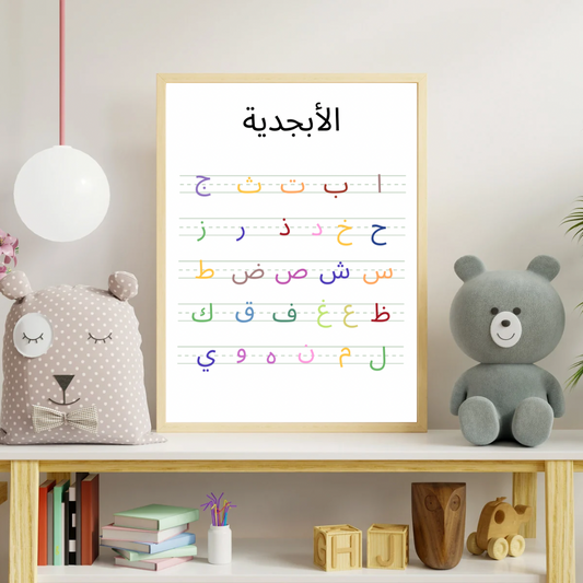 The Alphabet in Arabic Digital Poster