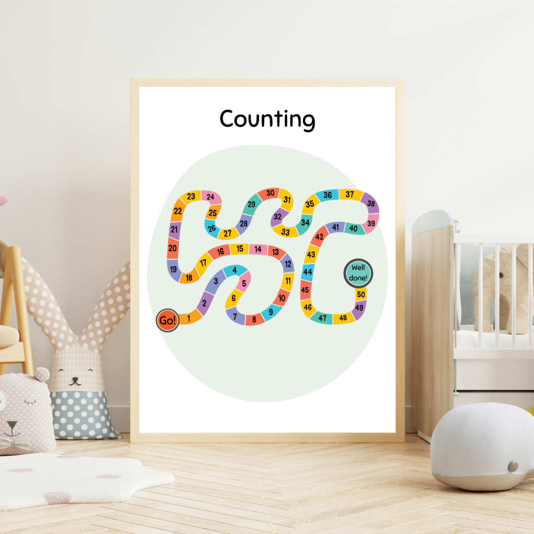 Counting Snake Digital Poster