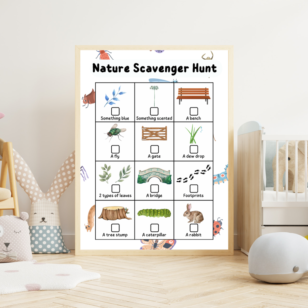 Nature Scavenger Hunt, Set of 3, Digital Posters