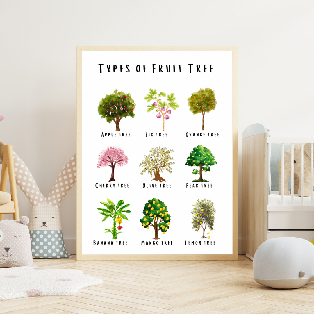 Types of Fruit Tree Digital Poster