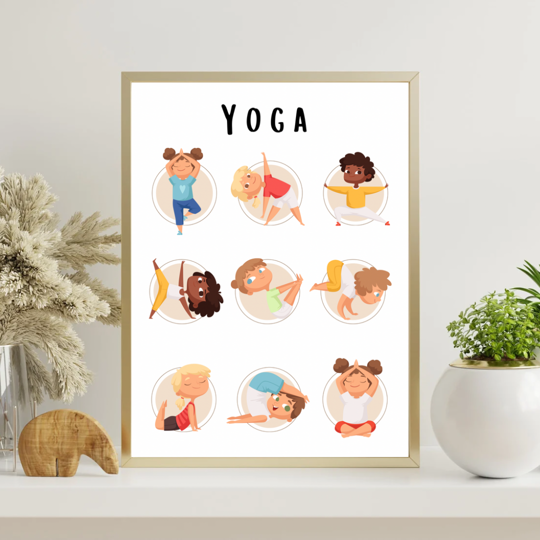 Yoga Poses Digital Poster