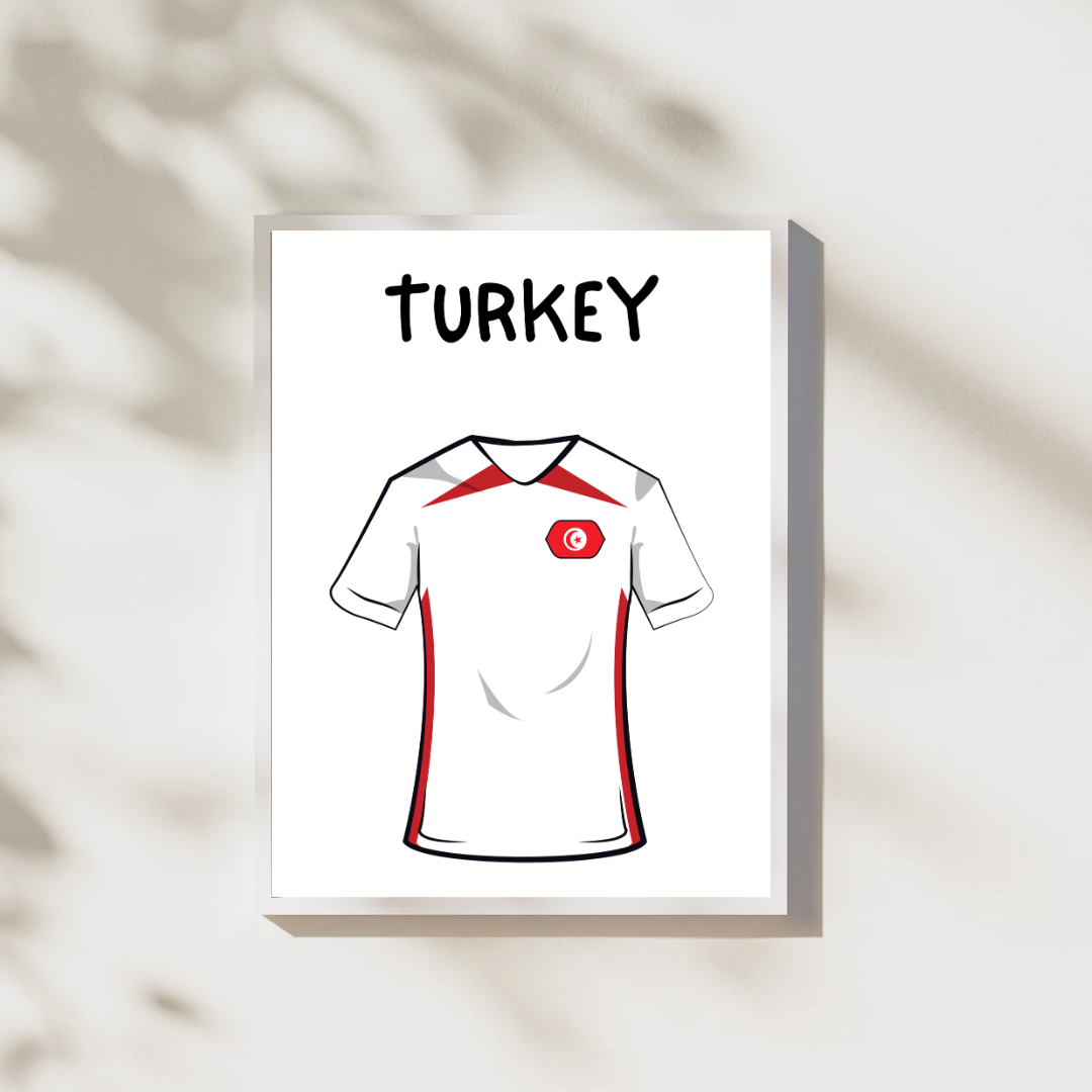 Football Shirt Countries Digital Posters