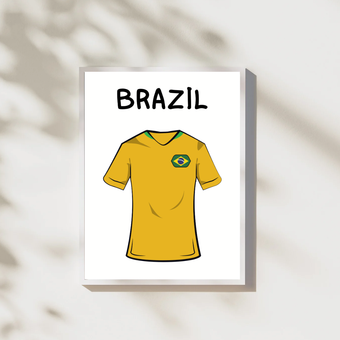 Football Shirt Countries Digital Posters