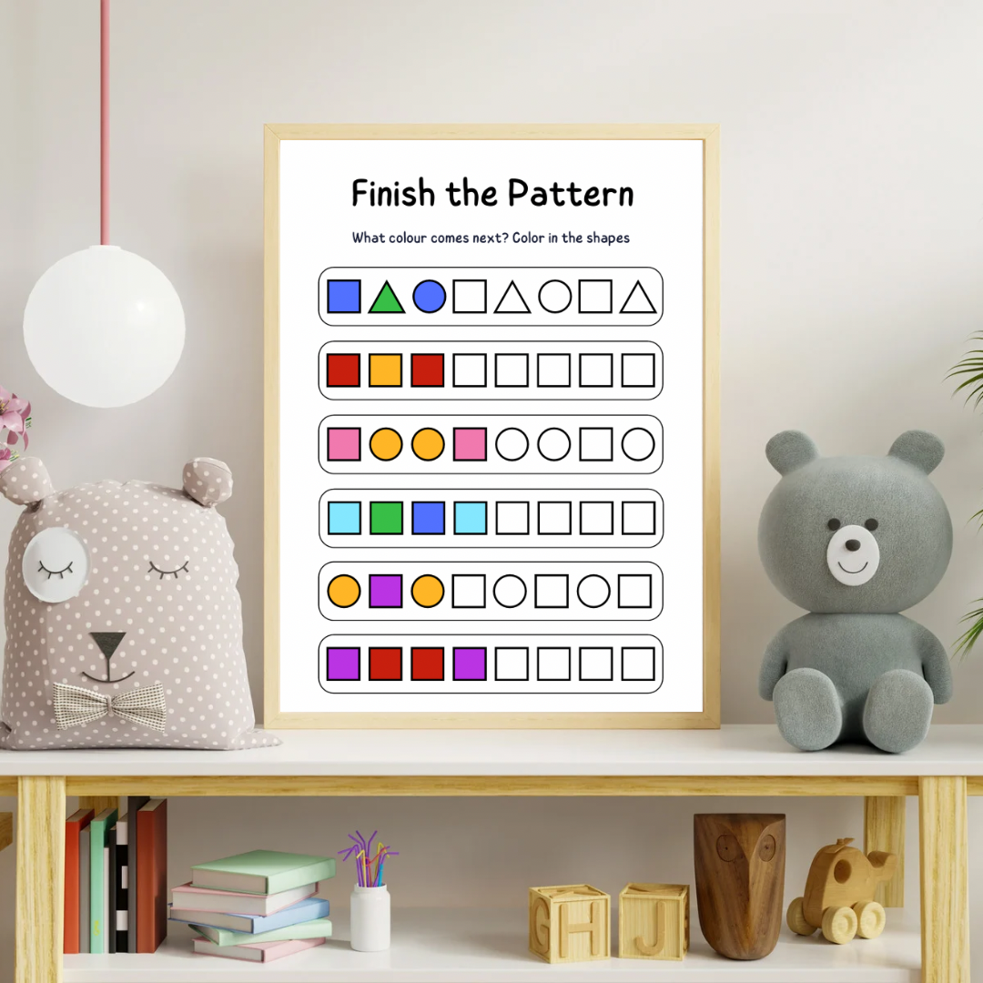 Finish the Pattern Activity, 3 pcs, Digital Posters