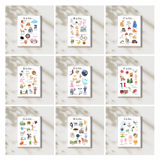 The Alphabet Full Bundle of Letters Digital Posters