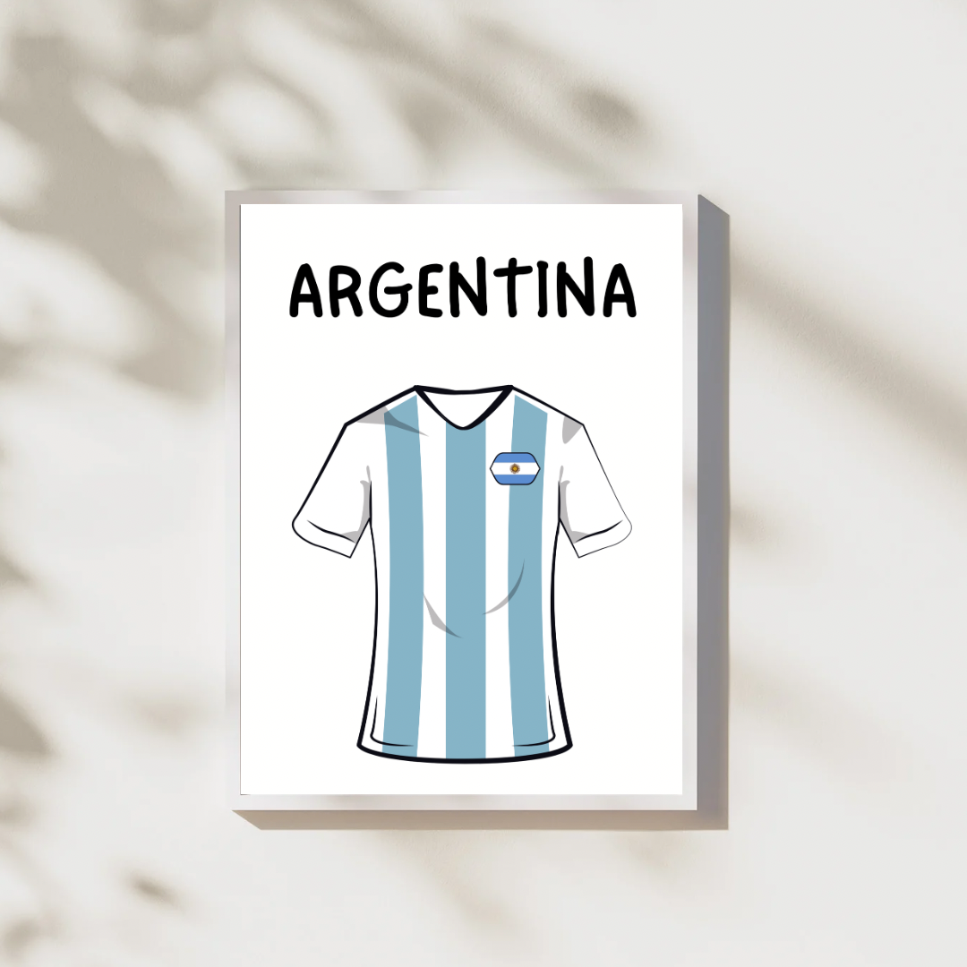 Football Shirt Countries Digital Posters