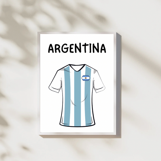 Football Shirt Countries Digital Posters