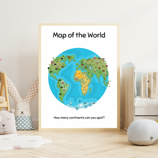 Map of the World Digital Poster