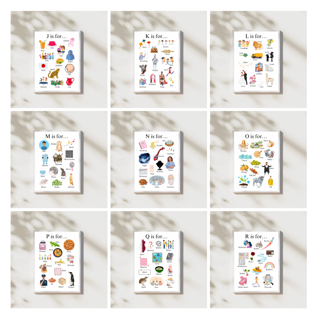 The Alphabet Full Bundle of Letters Digital Posters